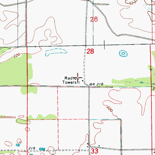 Topographic Map of KZOT-AM (Marianna), AR