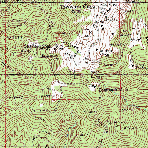 Topographic Map of Pogonip Flat, NV