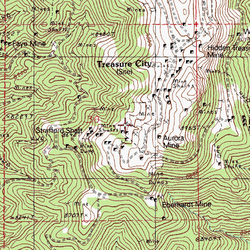 Topographic Map of Chloride Flat, NV