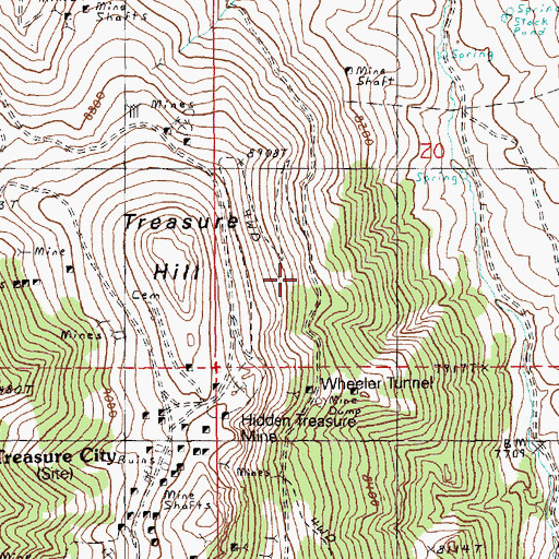 Topographic Map of Nevada Mill (historical), NV