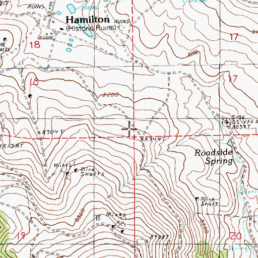 Topographic Map of Treasure Quartz Mill (historical), NV