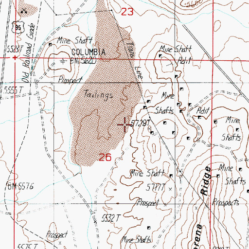 Topographic Map of Goldfield Consolidated Mill (historical), NV