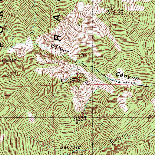 Topographic Map of Signal Mine, NV