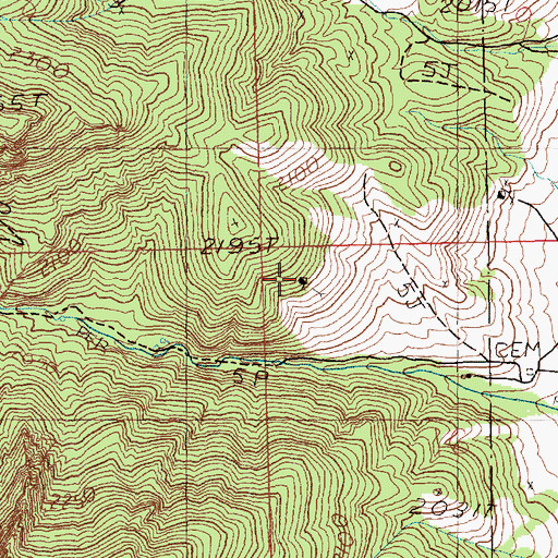 Topographic Map of Defiance Mine, NV