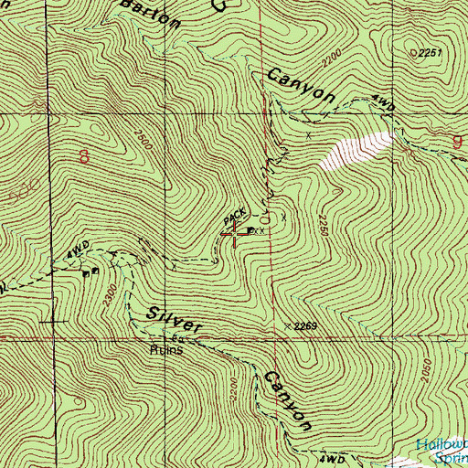 Topographic Map of Gypsy Mine, NV