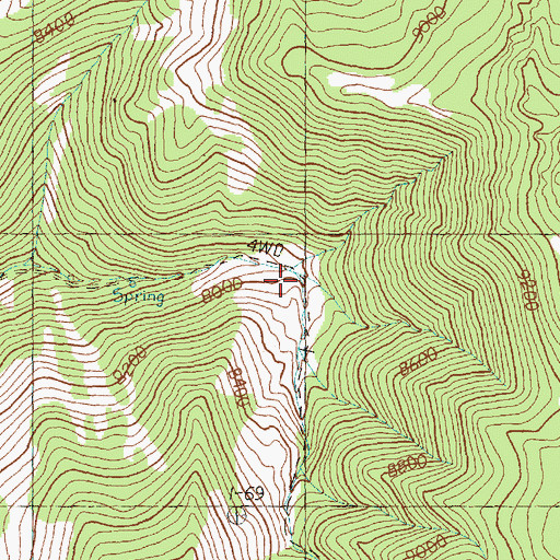 Topographic Map of Lead King Mine, NV