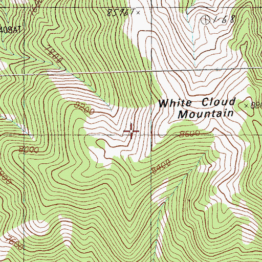 Topographic Map of White Cloud Mining District, NV