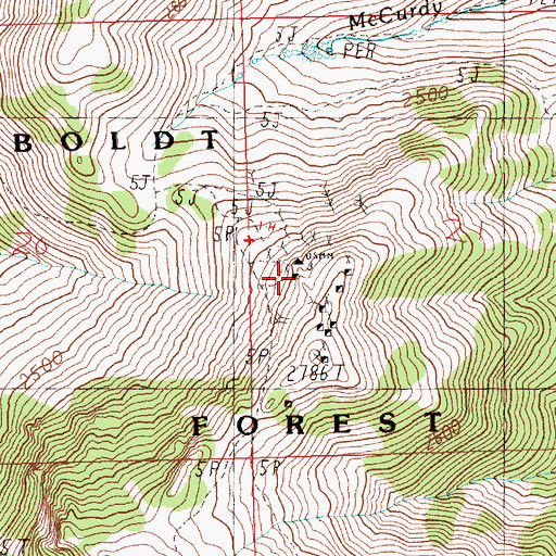 Topographic Map of May Queen Mine, NV