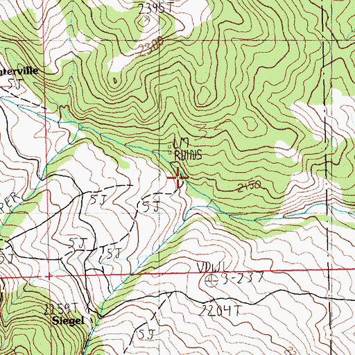 Topographic Map of Little Flower Mine, NV