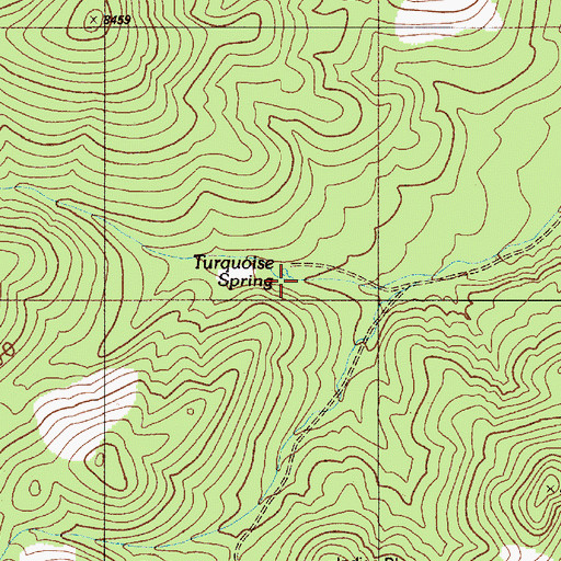 Topographic Map of Indian Blue Mine, NV