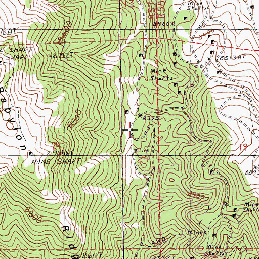 Topographic Map of Greenville (historical), NV