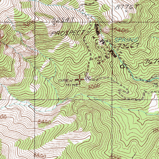 Topographic Map of Higrade Mine, NV