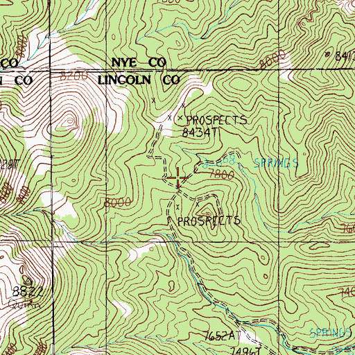 Topographic Map of El Cortez Mine, NV