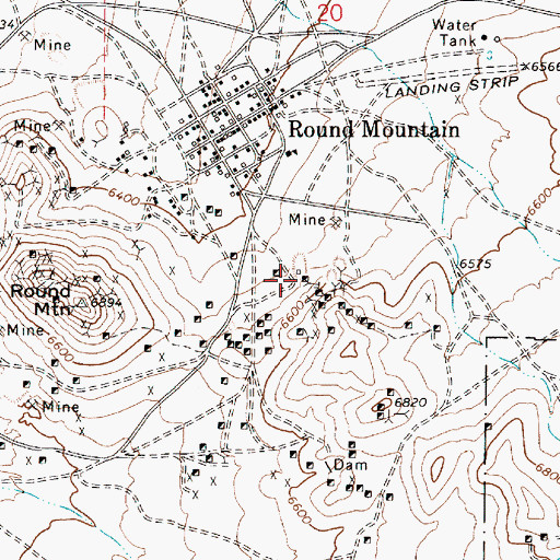 Topographic Map of Fairview Mine, NV