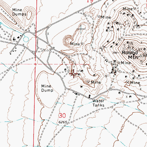 Topographic Map of Number Four Shaft, NV