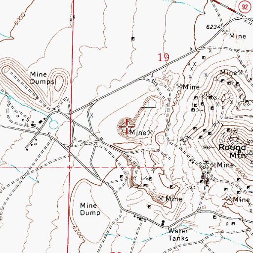 Topographic Map of Sphinx Glory Hole, NV
