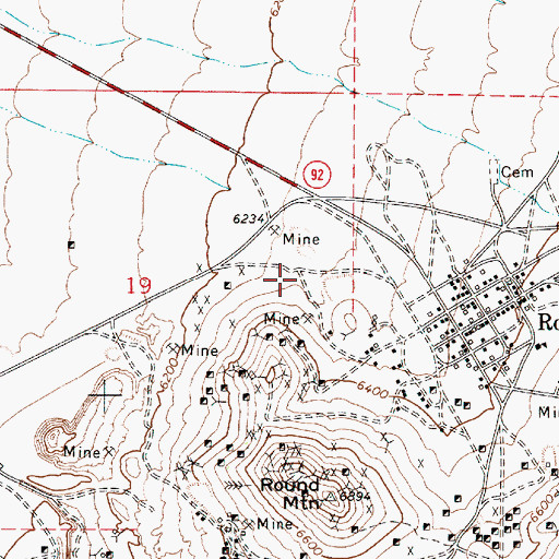 Topographic Map of Stebbins Mill, NV