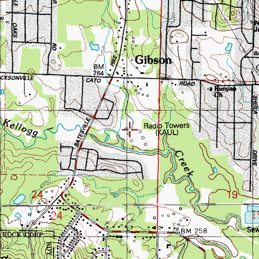 Topographic Map of KPAL-AM (North Little Rock), AR