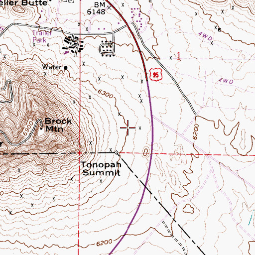Topographic Map of Fabbi Mine, NV