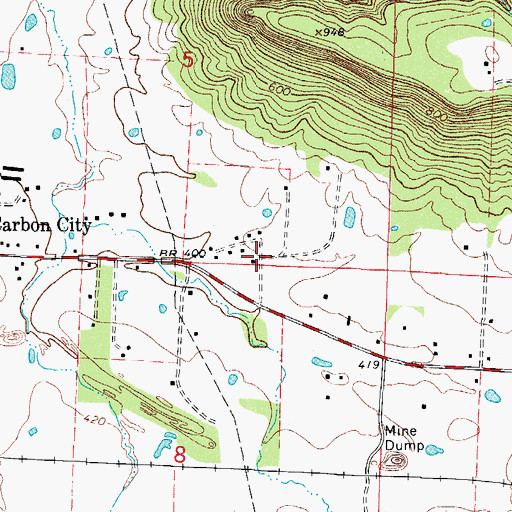 Topographic Map of KCCL-AM (Paris), AR