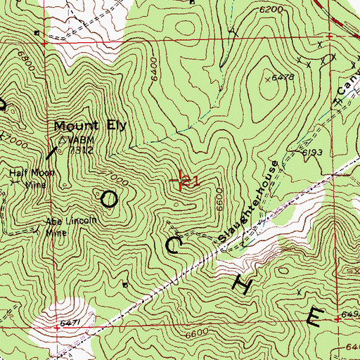 Topographic Map of Cottino Mine, NV