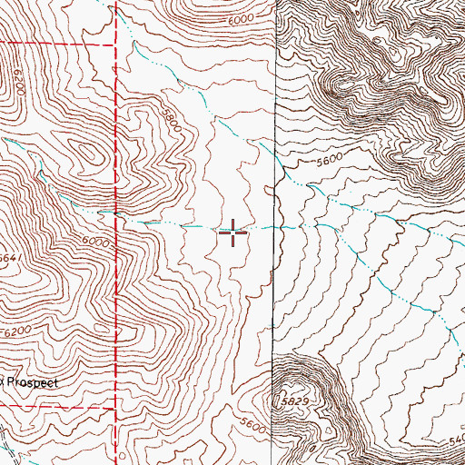 Topographic Map of Black Horse Mining District, NV