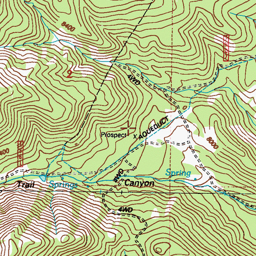 Topographic Map of Lucky Mine, NV