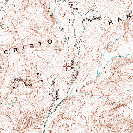 Topographic Map of Alto Divide Mine, NV