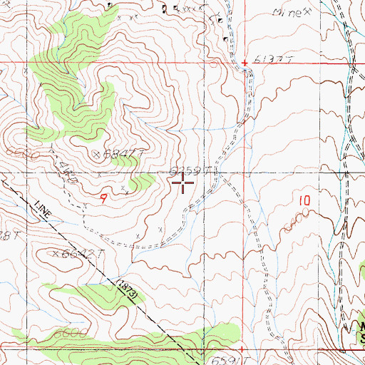 Topographic Map of White Eagle Mine, NV
