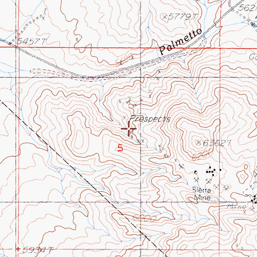 Topographic Map of Green Top Mine, NV