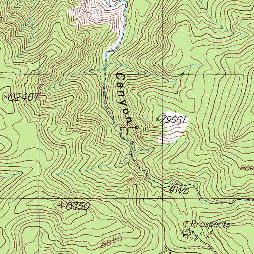 Topographic Map of Black Rock Mine, NV