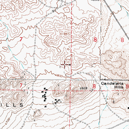 Topographic Map of Boak Mine, NV