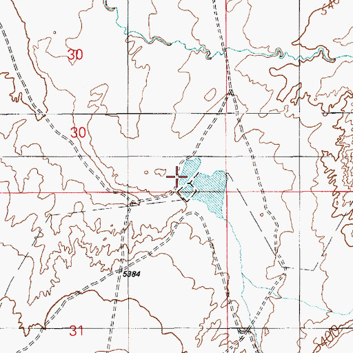 Topographic Map of Navajo Lookout Dam, AZ