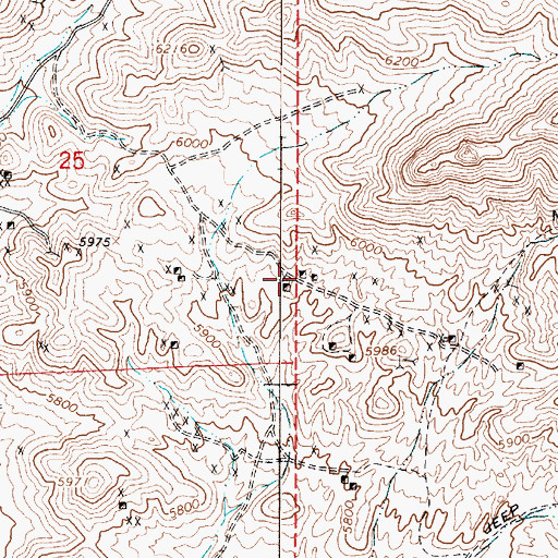 Topographic Map of Snake Pit Mine, NV
