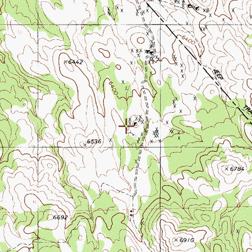 Topographic Map of Lou Mine, NV