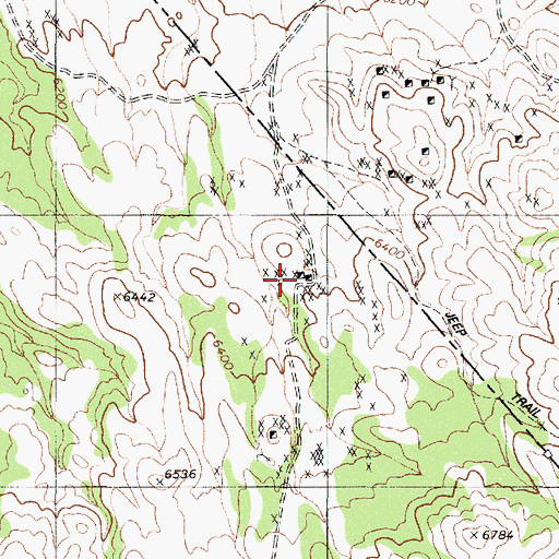 Topographic Map of Cute Maid Mine, NV