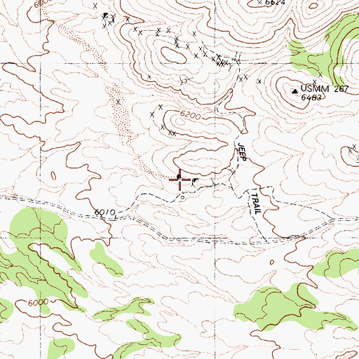 Topographic Map of Harvey Taylor Mine, NV