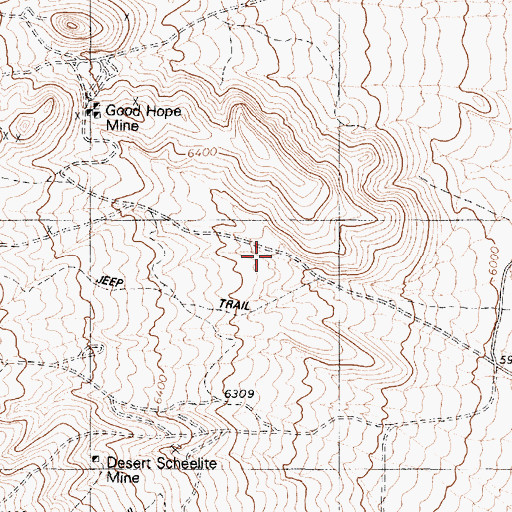 Topographic Map of Montezuma Mine, NV