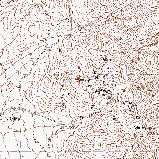 Topographic Map of Champion Anderson Mine, NV