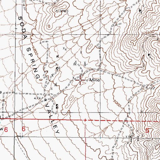 Topographic Map of Ideal Mine, NV