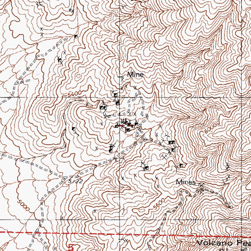 Topographic Map of Iron Gate Mine, NV