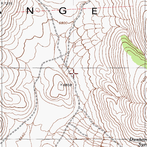 Topographic Map of Copper Head Mine, NV