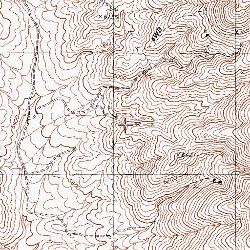 Topographic Map of Emma Mine, NV