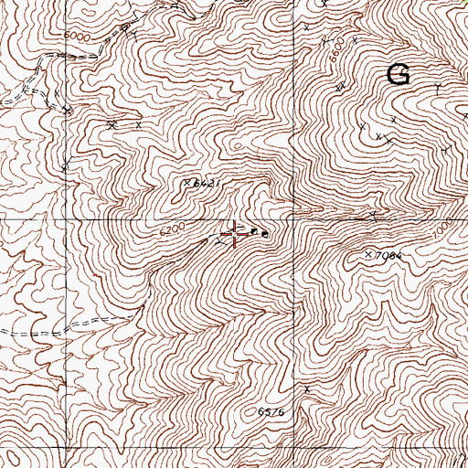 Topographic Map of Wedge Copper Mine, NV