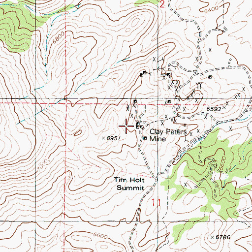 Topographic Map of Kope Scheelite Mine, NV