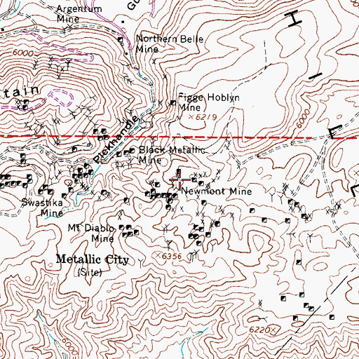 Topographic Map of Petrol Mine, NV