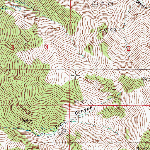 Topographic Map of Big Creek Mining District, NV