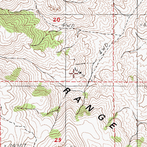 Topographic Map of Freese Gold Mine, NV