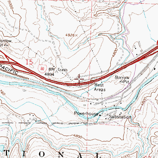 Topographic Map of Nevada Patrol Weighing Station, NV