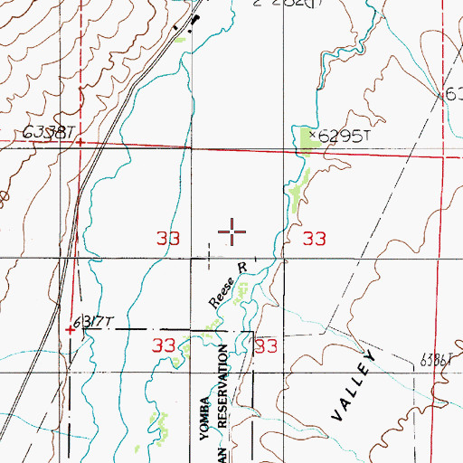 Topographic Map of Ryan Ditch (historical), NV